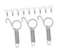 ERINGOGO 12Pcs Multi Function Spring Hooks for Animal Cages Cage Door Latch Hooks Easy to Install for Rabbit Bird Dog Cat and Poultry Enclosures