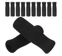 ERINGOGO 12pcs Non-Slip Padded Walker Hand Grips Covers with Foam Cushion, Black Walker Handle Cushions for Elderly Crutches and Rollator Accessories