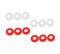 ERINGOGO 12pcs Replacement Bottle Gaskets for Swing Flip Caps Plastic Seals for Beer and Enzyme Bottles Red and White Half Packs
