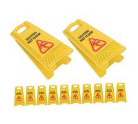 ERINGOGO 12pcs Slide The Warning Sign Carefully Doll House Caution Sign Wet Floor Wet Flood Mini Caution Dollhouse Slippery Warning for Property Plastic