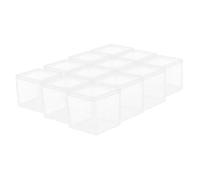 ERINGOGO 12pcs Small Clear Acrylic Candy Boxes with Lids Reusable Square Transparent Storage Containers for Chocolates Jewelry and Party Favors Multi-functional