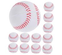 ERINGOGO 12pcs Soft PU Baseballs Training Balls for Beginners Portable Squeeze Stress Relief Sports Softballs with Elasticity Safe Practice