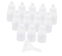 ERINGOGO 12pcs Squeezable Eye Dropper Bottles Small Plastic Refillable Liquid Containers with Caps Portable for Travel Essential Oils and Eye Drops