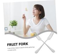 ERINGOGO 12pcs Stainless Steel Mini Fruit Forks Dessert Cake Forks for Home Restaurant Compact Appetizer Cutlery for Parties and Outdoor Use