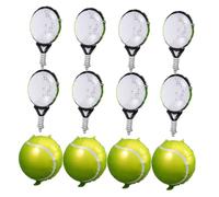 ERINGOGO 12pcs Tennis Racket Ball Foil Balloons Vibrant Tennis Theme Party Supplies for Birthday Celebrations Easy to Hang with Pre Made for Summer Carnival Events