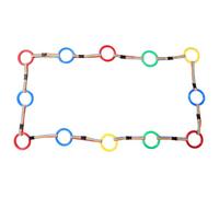 ERINGOGO 12pcs Walking Leash with Quick Release Buckle Color-Coded Preschool Safety Harness for Group Control Lightweight Anti-Lost Daycare Strap for Outdoor Use and Crowd Management