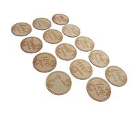 ERINGOGO 12pcs Wooden Cards Unique Growth Commemorative Photo Props for Boy Girl Monthly Memory Keepsakes Charming Designs for Boys and Girls