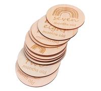 ERINGOGO 13pcs Creative Cards Double-Sided Engraved Rainbow Design Newborn Photo Props for First Year Memories for Showers Growth Tracking