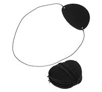 ERINGOGO 14pcs Black Felt Pirate Eye Patch Set Adjustable Elastic Straps Reusable Kids Eyepatch for Dress-up Lazy Eye Blindfold and Children's Protector for Halloween Parties and Themed Events