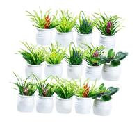 ERINGOGO 14pcs Miniature Bonsai Plant Pots Lifelike Artificial Potted Plants for Dollhouses Landscaping Decor Lightweight No Maintenance Beautiful Home Decoration