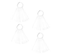 ERINGOGO 150Pcs Nail Polish Practice Boards Fan-shaped Nail Color Display Cards Transparent Contrast Tools for Salon Manicurists Safe