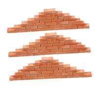 ERINGOGO 150Pcs Scale Miniature House Building Blocks for DIY Sand Table Decorations Safe Polished Red Bricks for Creative Dollhouse and Garden Scenes