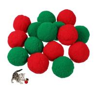 ERINGOGO 15PCS Colorful Plush Cat Balls for Indoor Play Interactive Supplies for Kittens and Cats Bright Random Colors for Teasing Chasing and Bonding Fun Random Color