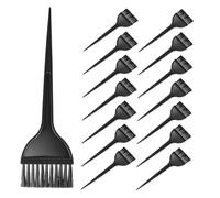 ERINGOGO 15pcs Hair Dye Color Brushes with Ergonomic Handles Black Plastic Tinting Comb Applicators for Precise Hair Coloring at Home and Salon Use