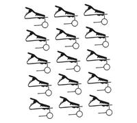 ERINGOGO 15pcs Metal Lavalier Microphone Clips Heavy Duty Replacement Mic Collar Clamps with Adjustable Angle Lapel Mic Holders for Vlogging Interviews Public Speaking
