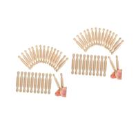 ERINGOGO 15Pcs Mini Wooden Rolling Pins Set, Small Decorative Rolling Sticks for Dollhouse Accessories, Kitchen for Imaginative Play and Craft Dough Modeling