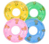 ERINGOGO 15pcs Miniature Decorative Swim Rings Tiny Inflatable Pool Floats for House Decorations Realistic Garden Scene Props Made of Material Mini Pool Ornaments Random Color