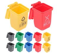 ERINGOGO 15Pcs Miniature Trash Can Realistic Doll House Furniture Model for DIY Scenes Small House Decor and Table Accessories for Creative Play
