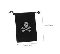 ERINGOGO 15pcs Pirate Drawstring Bags with Skull Design Halloween Treasure Pouches for Candy Snacks and Party Favors Convenient Secure Storage for Pirate Themed Celebrations and Treats
