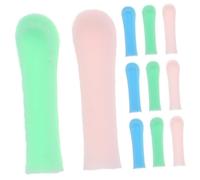 ERINGOGO 15pcs Visible Ear Wax Remover Silicone Sleeves Replacement Spoon Covers for Adults and Comfortable Soft Ear Cleaning Tool Kit in Blue Green Pink