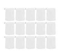 ERINGOGO 15pcs White Mesh Soap Pouch for Shower with Drawstring Exfoliating Bath Soap Bag Portable Foaming Net for Home Travel and Hotel Use