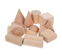 ERINGOGO 15pcs Wooden Cubes for Toddlers Geometric Shapes Building Blocks Montessori Math Learning Toy for Home School