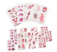 ERINGOGO 16 Sheets Halloween Fake Scar Temporary Realistic Bruise and Wound Stickers for Zombie Makeup Masquerade Party Cosplay Horror Costume Accessories