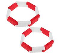 ERINGOGO 16pc Rc Drift Field Fence Mini Traffic Barriers for Rc Car Racing Track Versatile Roadblocks in Red and White Enhance Racing Challenge and DIY Track Combination for All Ages