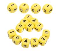 ERINGOGO 16pcs Acrylic Number Dice Set for Math Teaching Addition Subtraction Logical Thinking Lightweight Portable Classroom Props Educational Game Accessories
