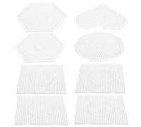 ERINGOGO 16pcs DIY Fuse Beads Pegboard Set with Square, Heart, Hexagon, round Boards, Multi-shape Plastic Beads Board for ’ Crafting and Bracelet Making, Convenient Pegboards for Teens