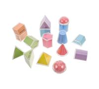 ERINGOGO 16pcs Folding Geometry Shapes Transparent Solid Models for Classroom Teaching Spatial Imagination Hand Motor Skills Development Educational Math Blocks