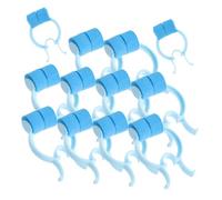ERINGOGO 16pcs Nose Stop Clips Nasal Breathing Training Clips Portable Nose Bleeding Stopper Blue Accessory for Lung Exercise and Swimming