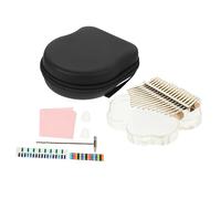 ERINGOGO 17-tone Crystal Glass Thumb Piano Kalimba Clover Shape Beginner Finger Piano Music Instrument with Deluxe Rainbow Clover Set for Adults and Boys and Girls