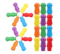 ERINGOGO 180pcs Wooden Chinese Checkers Pawns Replacement, Multi-color Board Game Pegs Set with 6 Colors X 30 Pieces, Traditional Flight Chess Wooden Game Pieces and Family Tabletop