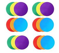 ERINGOGO 18pcs Soccer Training Spot Markers Flat Round Discs for Agility and Precision Practice Weatherproof Multi-color Floor Markers for Football Drills Backyard and Sports Activities