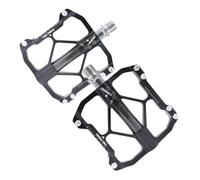 ERINGOGO 1Pair Aluminum Alloy Pedal with Bearing Non Slip Mountain Bike Replacement Part Black Durable Reliable Flat Pedals for Enhanced Riding Performance