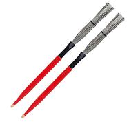 ERINGOGO 1Pair Practical Carbon Steel Drum Brushes with Wooden Handles for Jazz Drums Durable Percussion Instrument Accessories for Drummers and Beginners