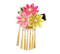 ERINGOGO 1pc Beautiful Flowers Bobby Pin Hair Decor Colored Tassel Hairpin for Women for Weddings Engagements and Parties Japanese Style Headdress Accessory