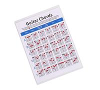 ERINGOGO 1PC Electric Guitar Chord Guide Durable Copper Plate Paper Chord Training Chart for Students Teachers Lightweight Portable for Beginners