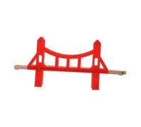 ERINGOGO 1pc Wooden Suspension Train Bridge Wooden Accessory for Train Track Expansion Enhances Imagination Hands Skills Compatible with All Railway Models Safe Beautiful Design