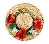 ERINGOGO 1pc Woven Pet Hat Decorative Rose Flower Cute Headwear for Cats Dogs for Outdoor Events and Celebrations Xs