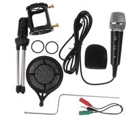 ERINGOGO -1s Condenser Microphone Desktop Stand and Windshield Kit, Recording and Live Broadcast Mic for Computer and Mobile Phone, Professional Mic Tripod for Karaoke and Streaming