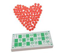 ERINGOGO 1set Bingo Game Number Cards and Chess Pieces Interactive Party Game Props for Family Gatherings and Events