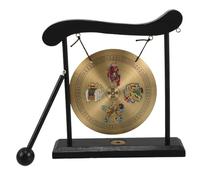 ERINGOGO 1set Brass Feng Shui Gong Bell Stand for Home Decor Elegant Chinese Desktop Ornament for Office and Living Spaces Cultural Symbolism and Sophisticated Design for Zen Decoration