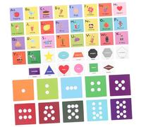 ERINGOGO 1set Educational Preschool Cards Alphabet Numbers and Shapes Flashcards for Early Learning Cognitive Development and Word Recognition for Toddlers and Boys and Girls