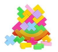 ERINGOGO 1set Educational Rainbow Balance Stacking Toy for Boys and Girls Fun Puzzle Plaything for Developing Coordination and Critical Thinking Skills for Little Hands
