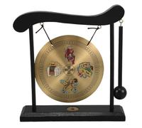 ERINGOGO 1set Feng Shui Brass Gong Traditional Chinese Desktop Ornament with Stand Cultural Symbolism for Home Decor Elegant Office Desktop Decoration Peaceful Atmosphere Enhancement