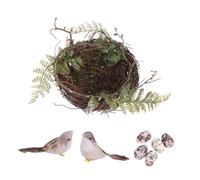 ERINGOGO 1set Handmade Rattan Bird Nest for Birds Cozy Weaving Shelter for Breeding Playing and Sleeping Natural Vine Material Accessories for