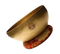 ERINGOGO 1set Handmade Tibetan Singing Bowl Mallet for Yoga and Meditation Healing Sound Bowl for and Relaxation Includes Cushion Color Random