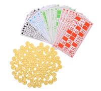 ERINGOGO 1set Interactive Bingo Game Set Cards and Number Chess Game Props for Family Gatherings and Parties for All Ages